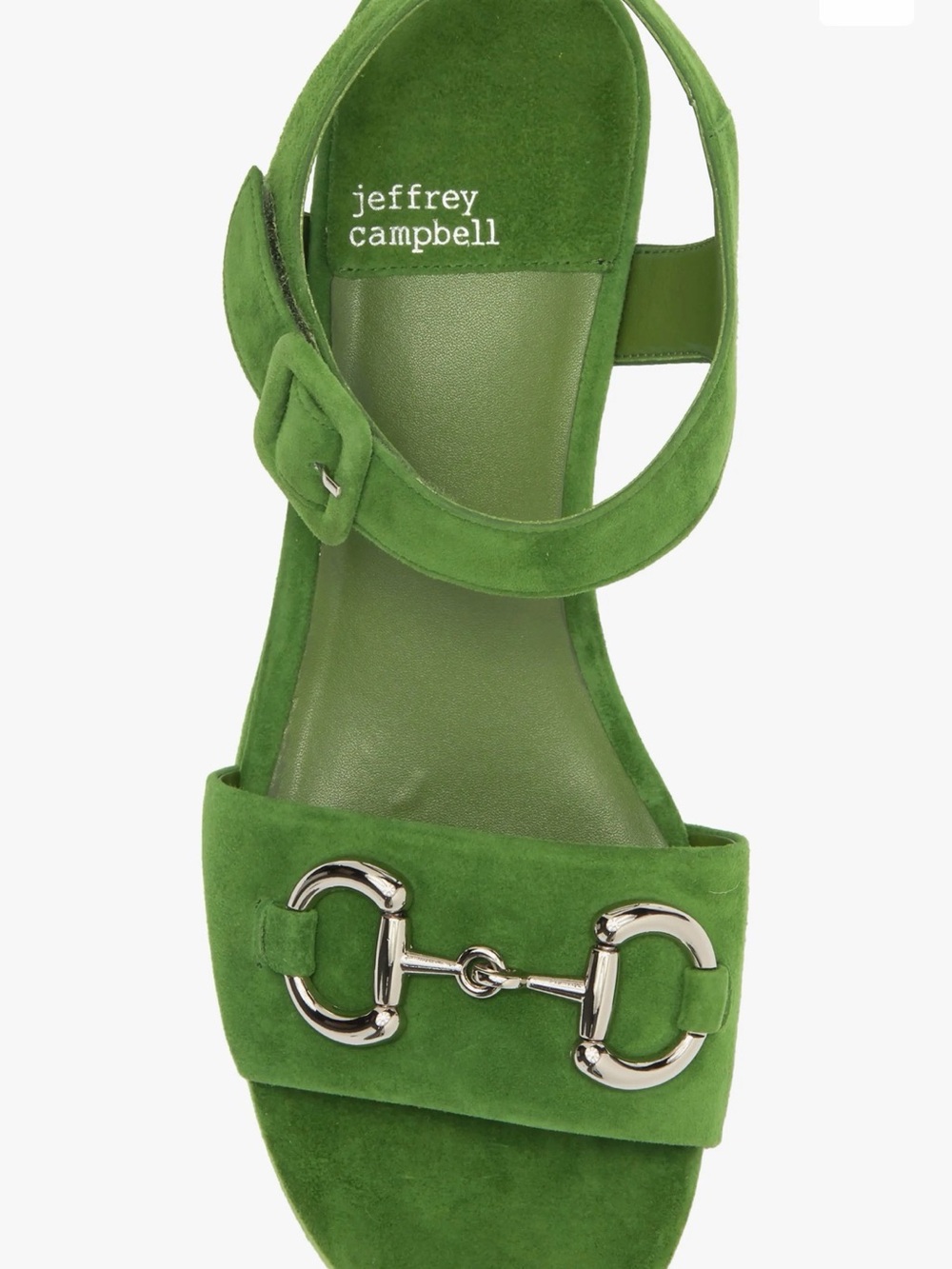 “Timeless” Jeffrey Campbell Green Suede Platform Sandals - Picture 4 of 8